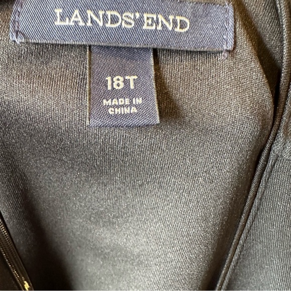 Lands End Dress Womens Skull Sleeveless Stretch Midi Skater Pockets Black 18T - Picture 10 of 10